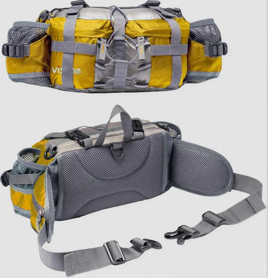 Hiking Fishing Waist Bag with 2 Water Bottle Holder