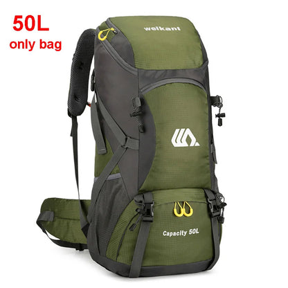 50L Travel Backpack Camping Men Large Hiking Bag Tourist Rucksack Waterproof Outdoor Sports Climbing Mountaineering Bag Luggage